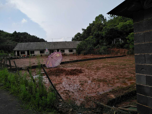 被洪水淹后的養(yǎng)雞場